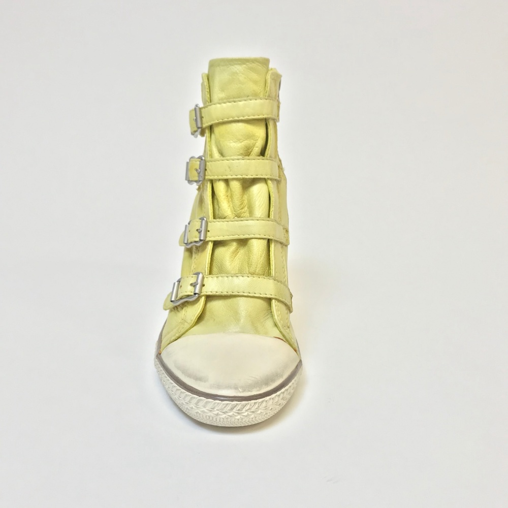 Ash Thelma Yellow Leather Wedge Shoes NIB